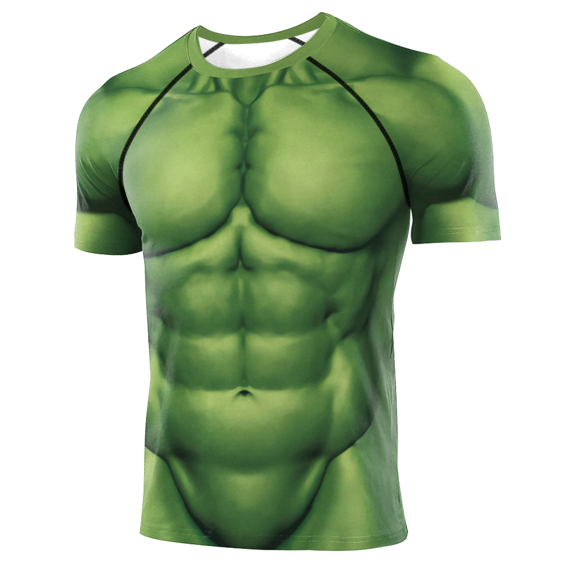 Zawaland-Camiseta de manga larga para hombre adulto, disfraz de Cosplay muscular divertido, chándal de manga corta de verano, Tops masculinos informales