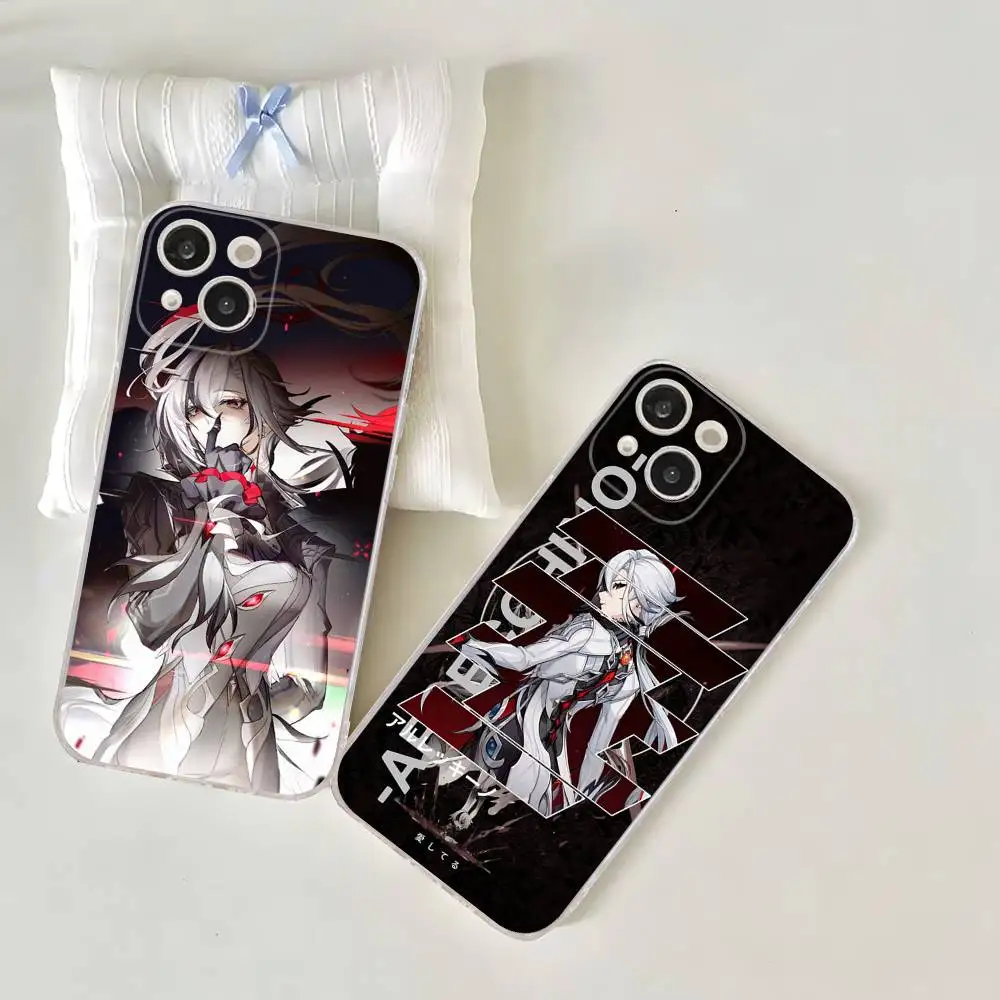 Genshin Impact Arlecchino Phone Case For iPhone 17 16 15 14 13 11 12 Pro Max 16 Plus Transparent 4