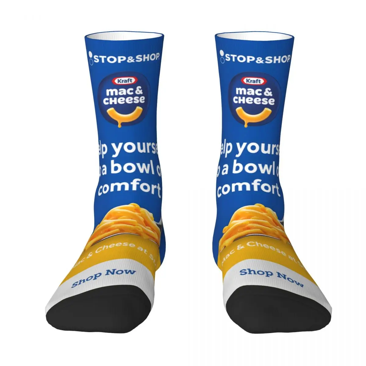 Kraft Macaroni and Cheese Dinner Fills The Belly. Feeds The Soul Men Women Socks Cycling Novelty Spring Summer Autumn Winter - view 2