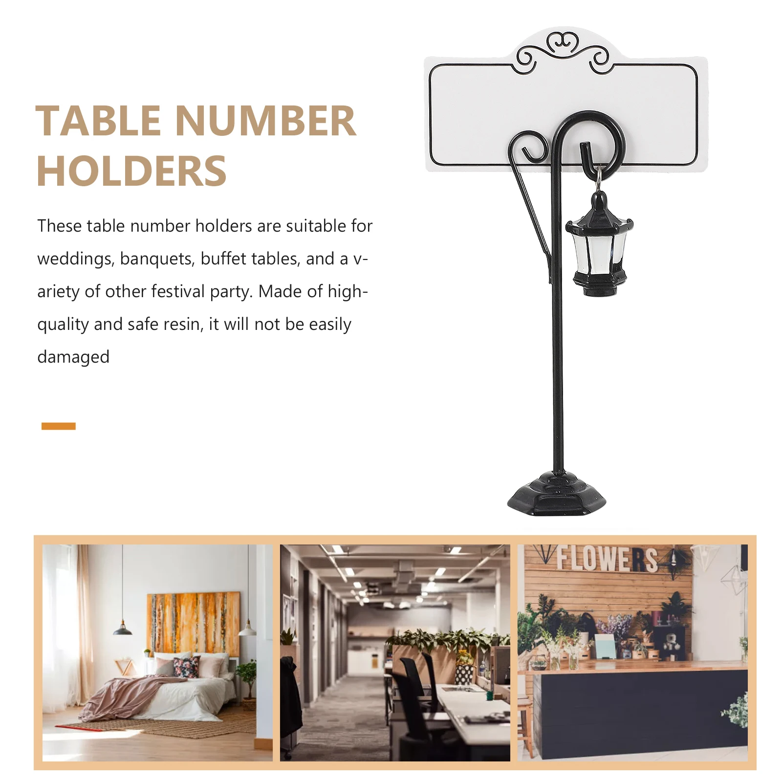 2Pcs Resin Table Card Holders Wedding Supplies Party Table Number Clip Clamp Menu Place Cards Holder Stable Base