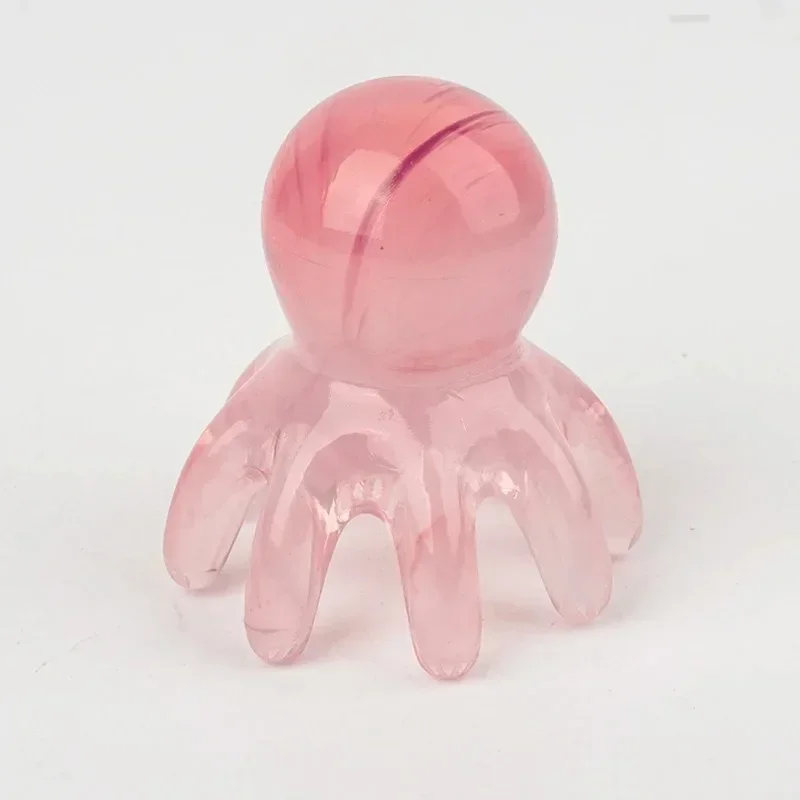 Oktopus-Kammkopf-Meridian-Schabebürste für Kopfhautmassage, Akupunktur-SPA-Gua-Sha-Werkzeug zur Linderung von Nacken- und Rückenmuskelschmerzen – Detail 4