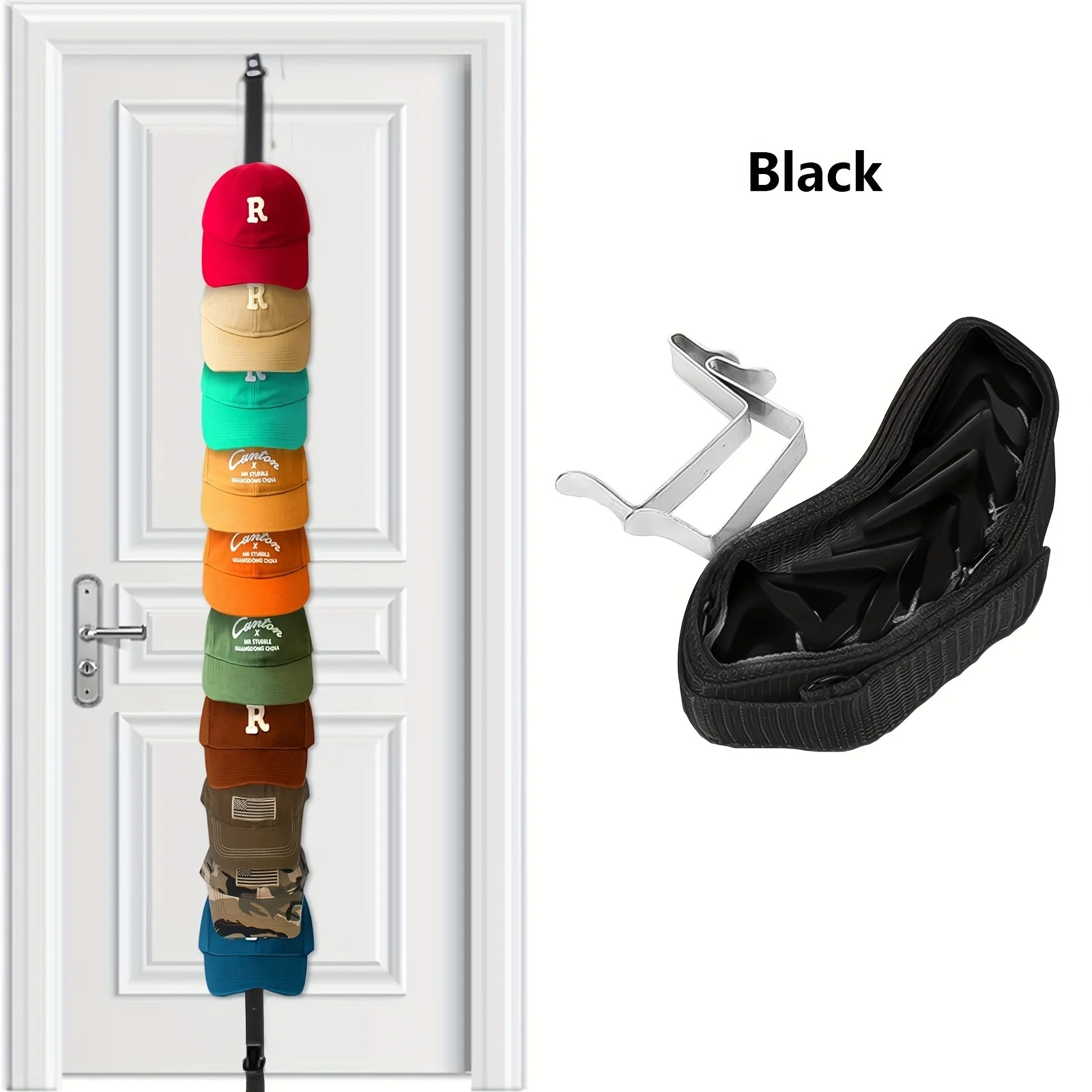 Golf Hat Rack 2 Piece - Holds up to 16 Baseball/Ball Caps - The perfect out of door wardrobe organiser for men