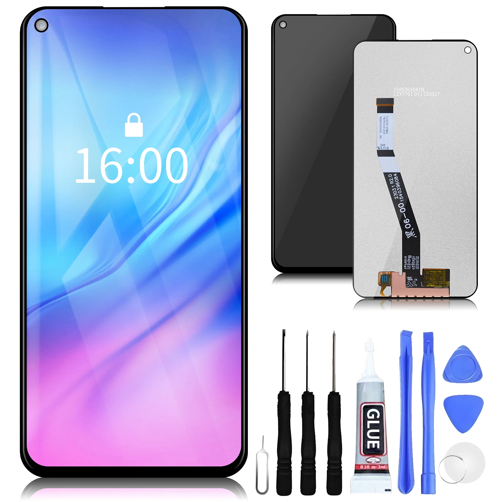 6.53 "untuk Xiaomi Redmi Note9 Part LCD layar sentuh Digitizer bagian untuk Redmi 10X 4G Penggantian