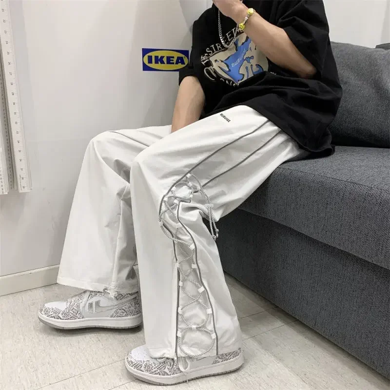 Reflect Streetwear Men's Pants Oversize Wide Pants Harajuku Sweatpants Fashion Joggers Skateboard Pants Techwear 2021New