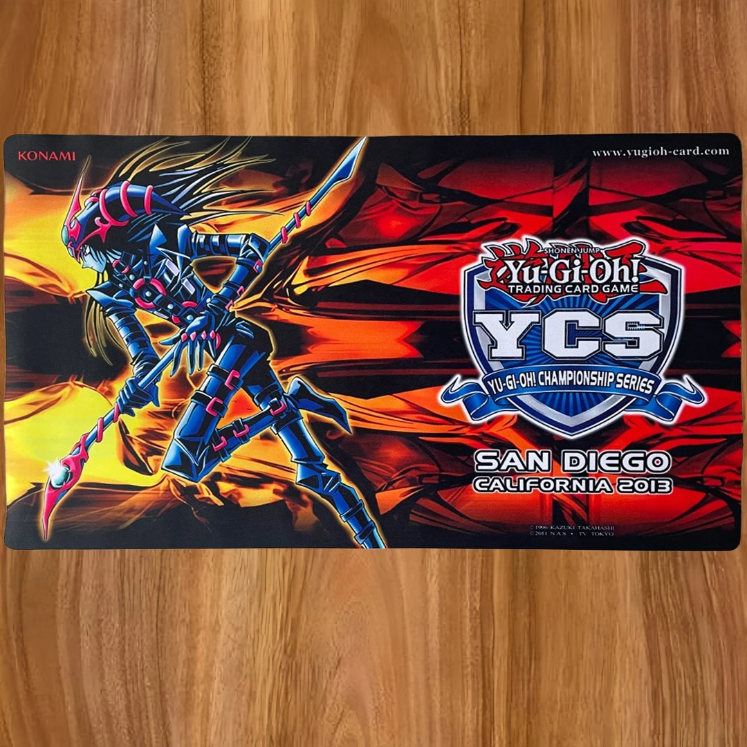 

600x350mm Yu-Gi-Oh! Diy Magician of Black Chaos MAX Trading Card Playmat 1.5mmNoSeamEdge Human Rubber Board Game Card Mat Toy