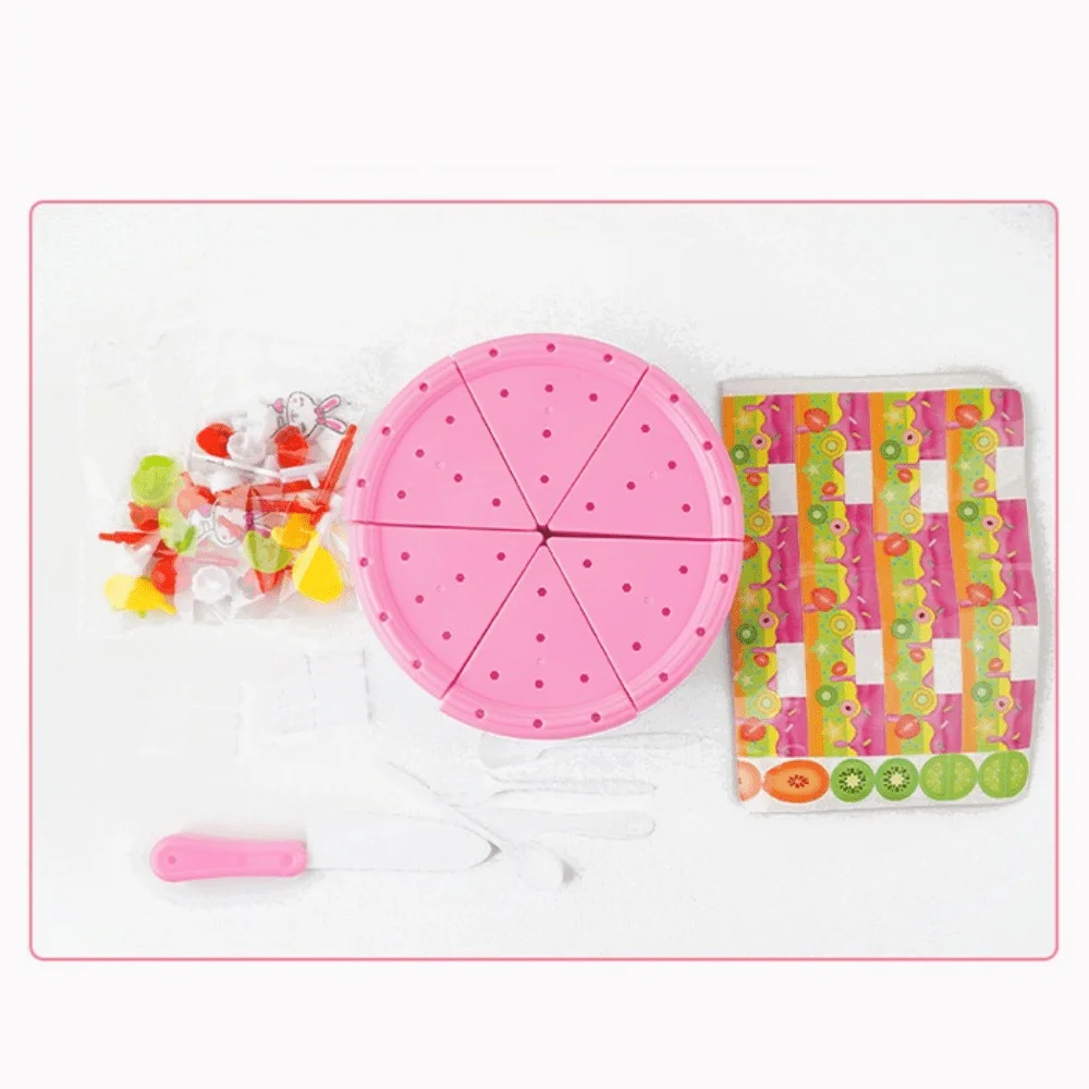 Children's Pretend Food Cutting DIY Birthday Cake Model Kitchen Pretend Cake Cutting Fun, Christmas and Halloween Gifts