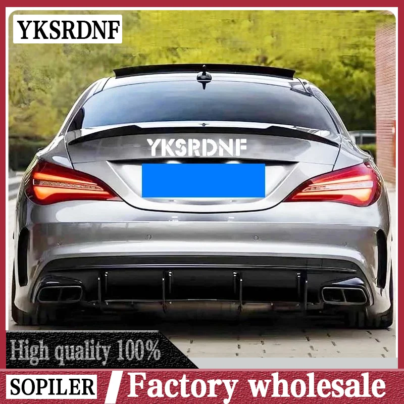 CLA Class Carbon Fiber Rear Spoiler Trunk Wings For Mercedes Benz CLA45 W117 C117 CLA 200 250 260 Sedan 2013-2018