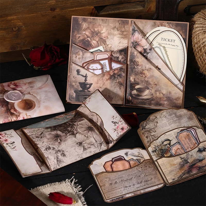 Journal GO Creative Special Shaped Collage Junk Journal Material Pack for Scrapbooking Craft Card Making Retro Accessories