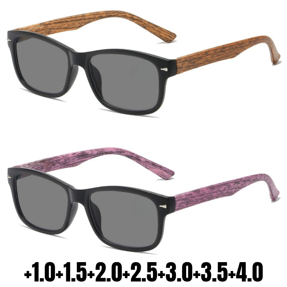 

Fashion Square Frame Men's Reading Sunglasses Men's and Women's Fashion Ultraviolet Sunglasses Outdoor Retro Far-sighted Glasses