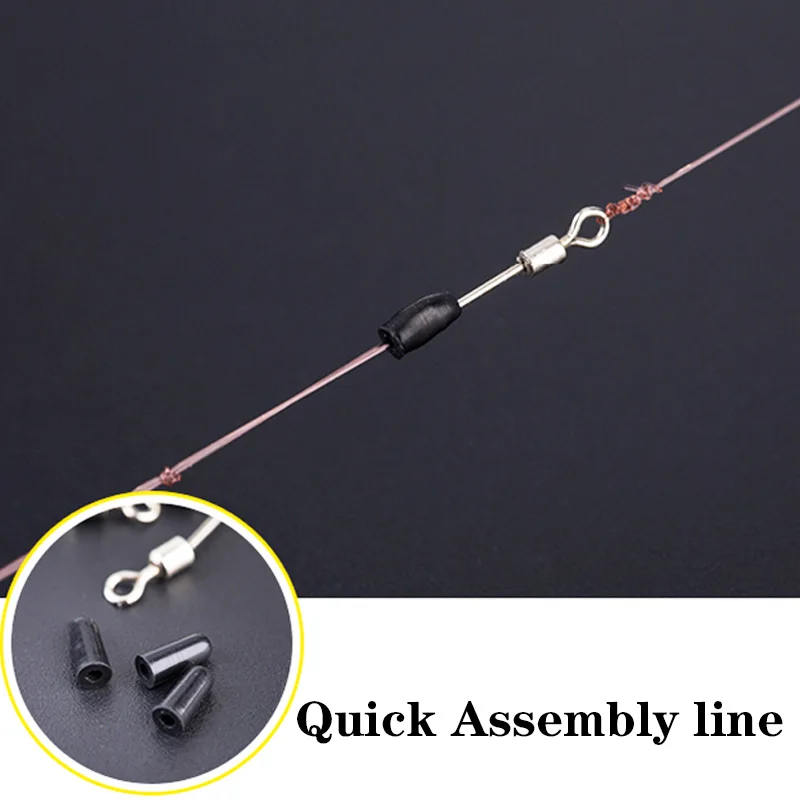 20PCS/Lot Ball Bearing Swivel Solid Rings Fishing Connector Ocean Boat Fishing Hooks Quick Fast Link Connector Accessories