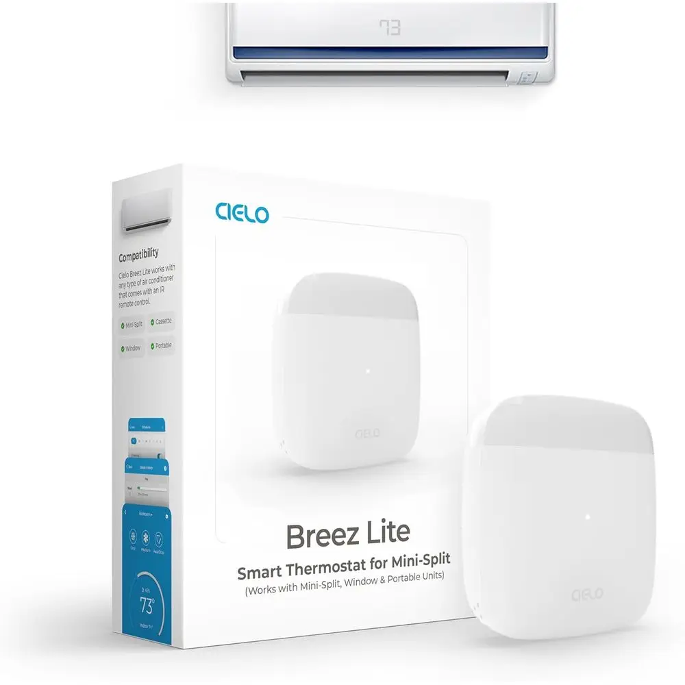 

Smart AC Controller for Mini-Split, Window & Portable Units | App Control, No Subscriptions | Compatible with Alexa, Siri, Smart