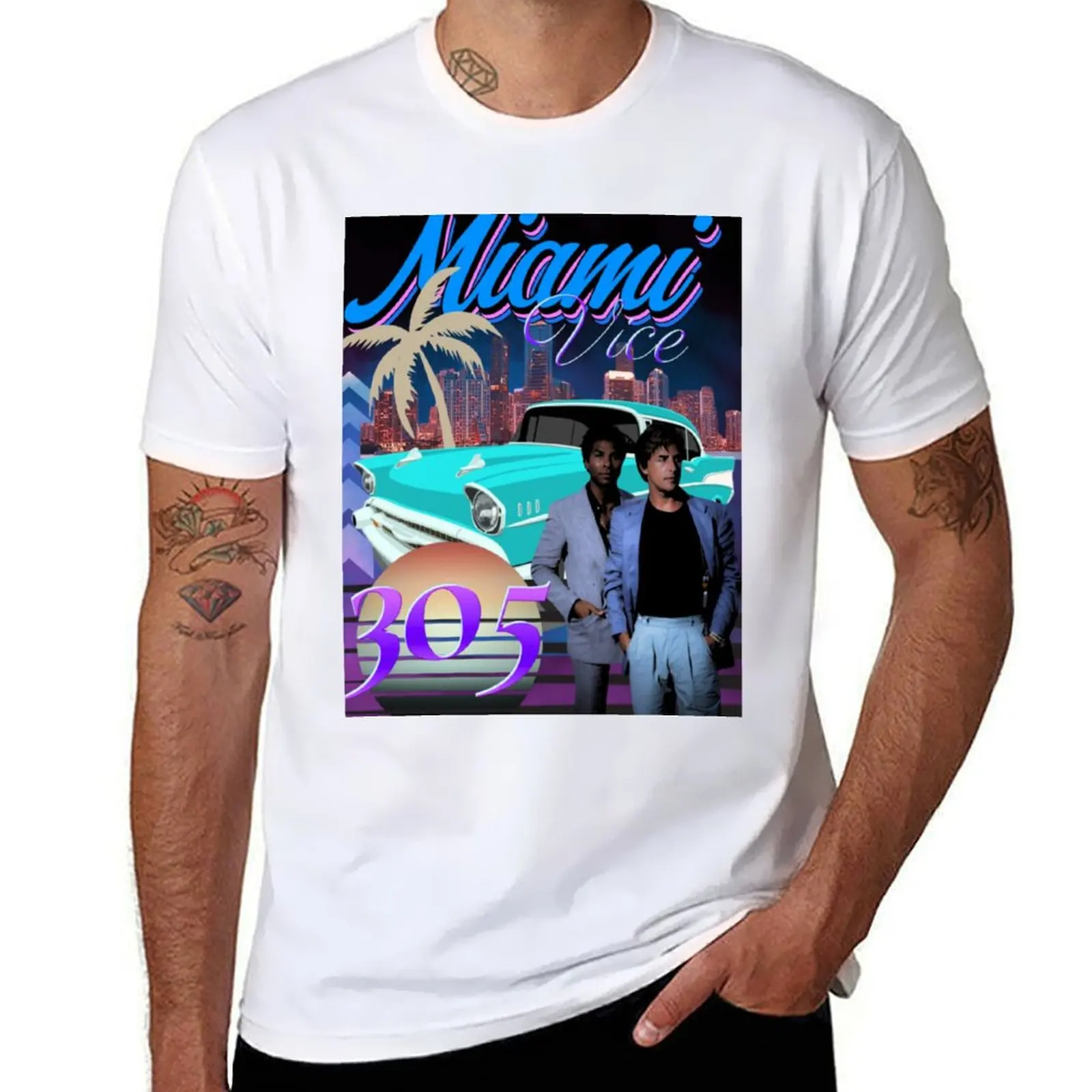 

Miami Vice T-Shirt Comfortable Workout Short Sleeve Shirt