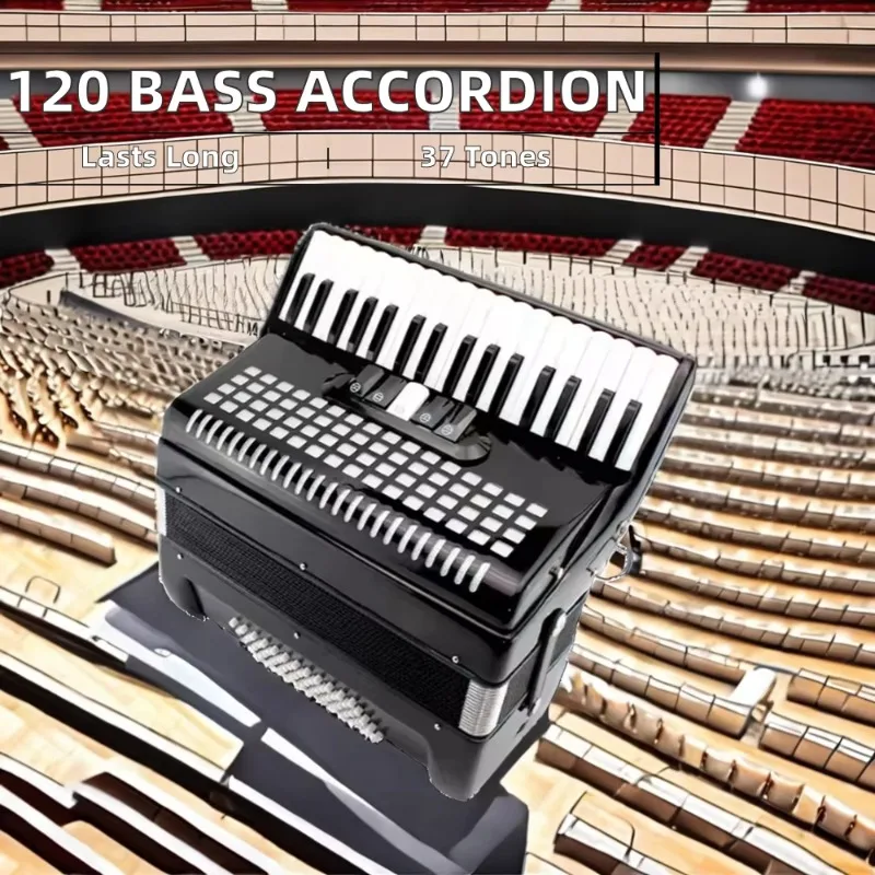 High Quality Professional 120 Bass 3 Chorus Keyboard Accordion with Straps Diatonic Style