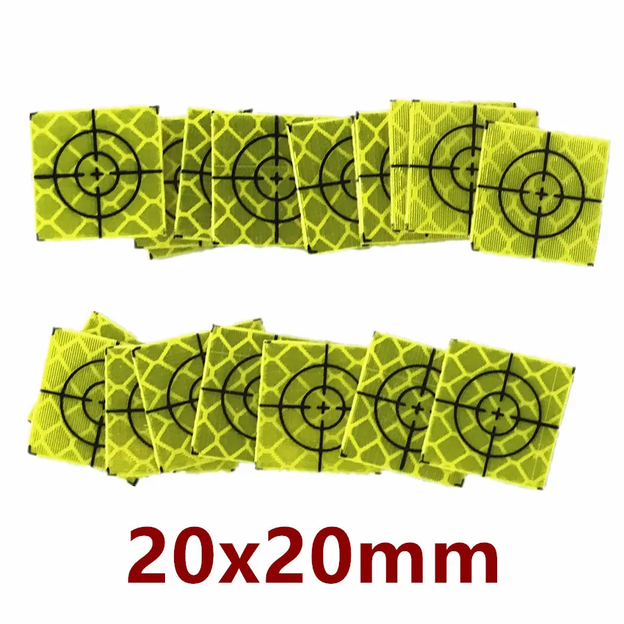 Superior Quality 1000pcs Fluorescent yellow-green Reflector Sheet Reflective Tape Target Total Station 20/30/40/50/60/80/100mm