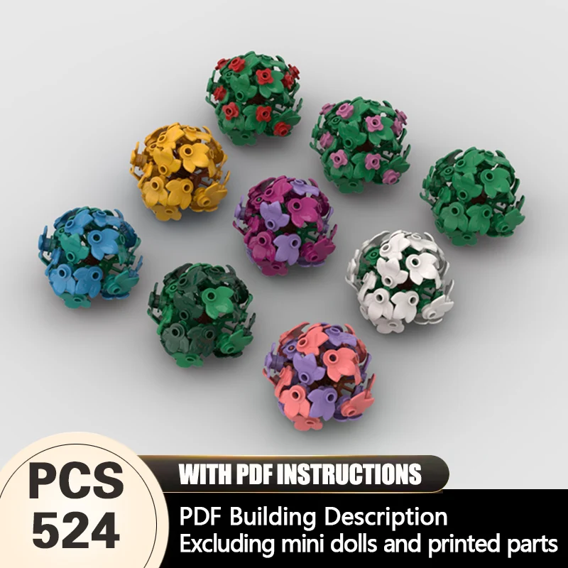 

Creators Plant Series Model MOC Building Bricks Colorful Bushes Modular Technology Gifts Holiday Assemble Children Toys Suit