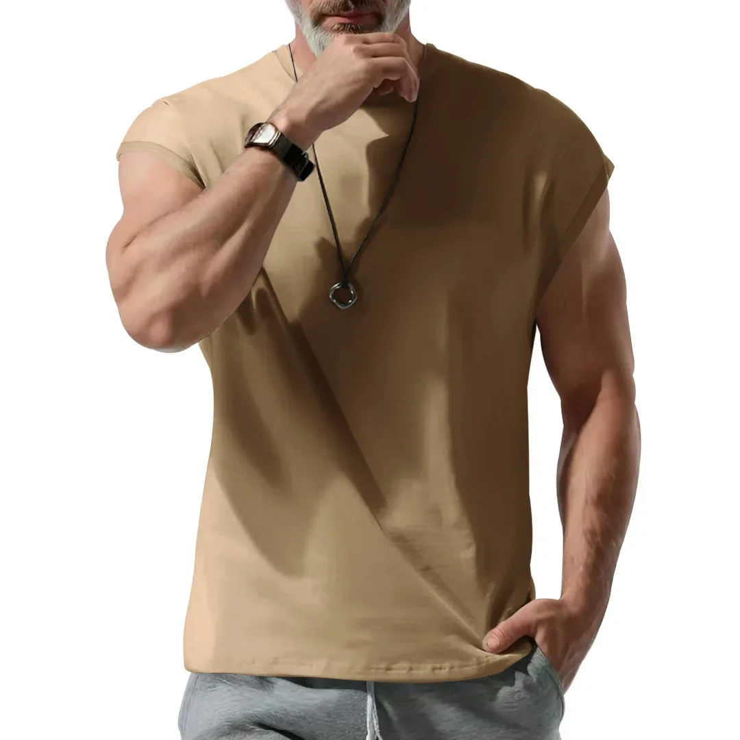 Cross-Border Herrenbekleidung Sommer Neues Ärmelloses T-Shirt Jugendliche Lässige Lockere Dünne Weste für Männer – Detail 5