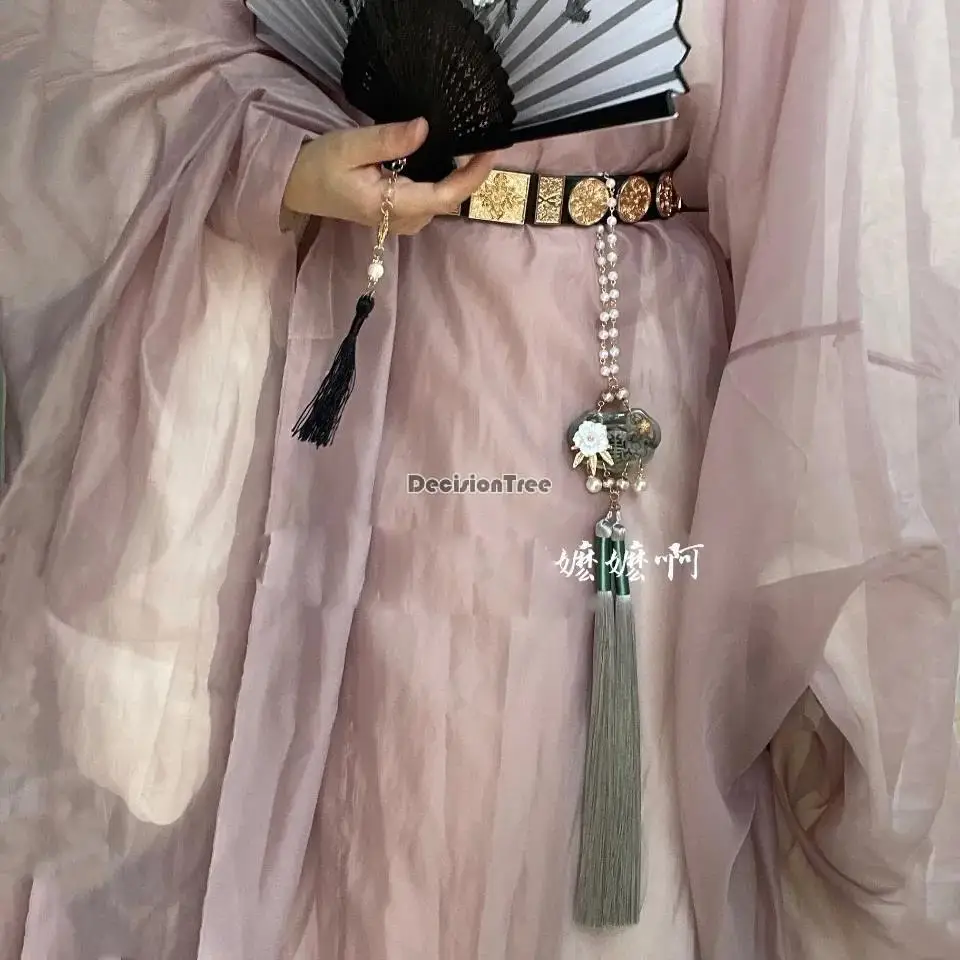 2025 chinese traditiona craft hanfu ancient style waist jade ornament robe ancient clothing accessories unisex tassel pendants