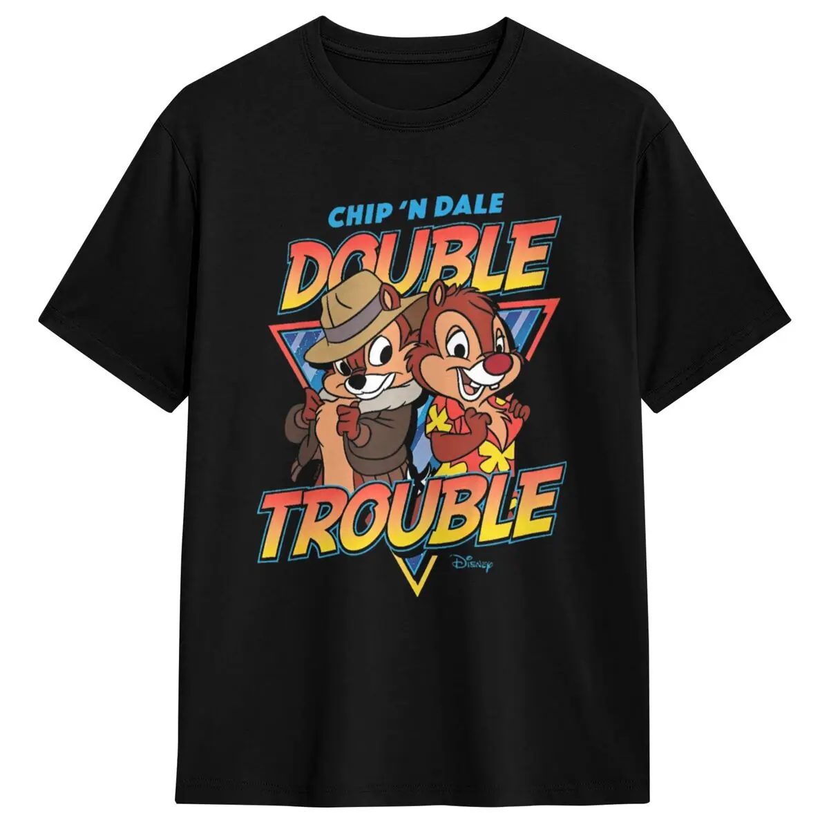 الرجال الاطفال رقاقة N ديل الإنقاذ رينجرز مزدوجة مشكلة تي شيرت القطن الخالص الملابس قصيرة الأكمام س الرقبة تي شيرت حجم كبير 5XL #1
