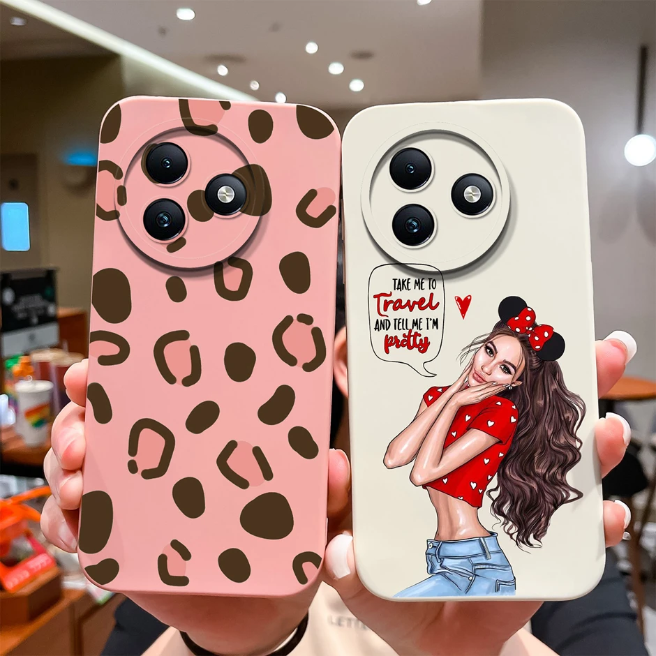 Case For Itel S24 Prevalent Sweet Girls Leopard Print Pattern Shockproof Back Cover For ItelS24 Itel S 24 Silicone Fundas Coque