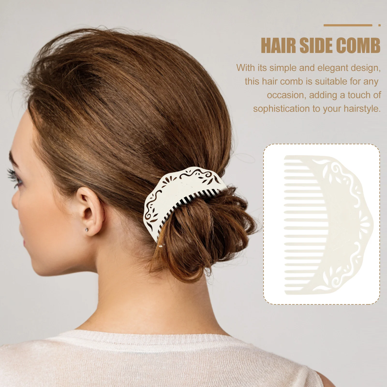 

Ancient Style Hair Comb White Resin Side Combs Women Accessories Decorative Wedding Travel Hairpins Headpieces