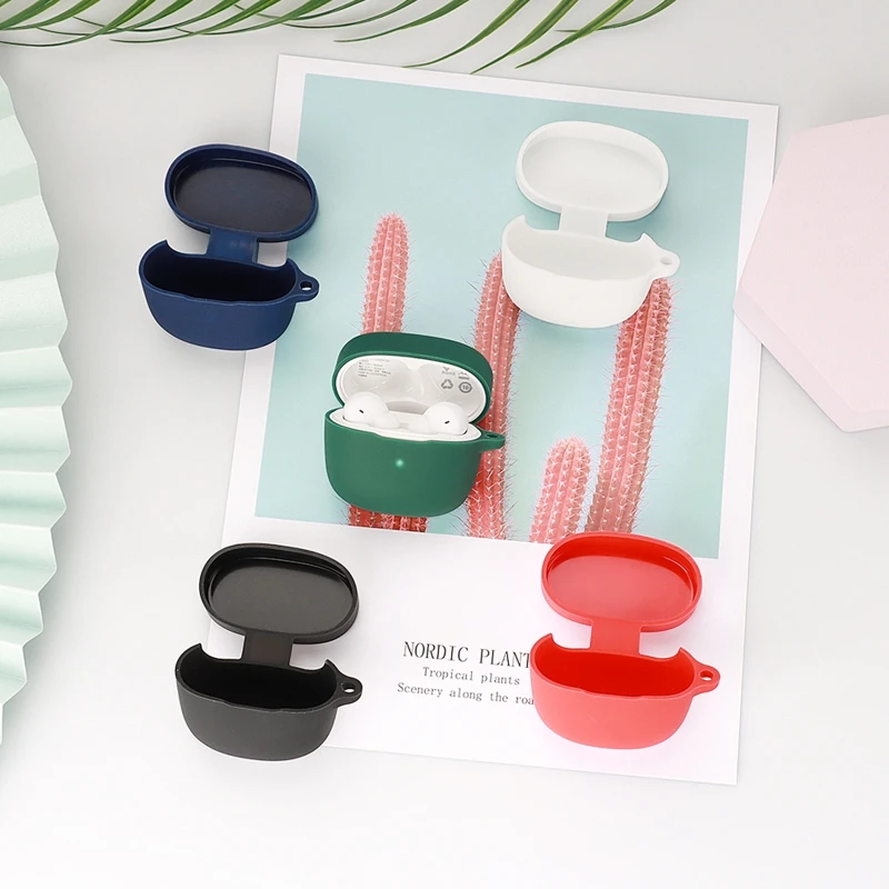 Silica Carrying Case Shockproof Compatible for Phi-lips Tat2206 Headphone Dustproof Protector Washable Charging Box Sleeve