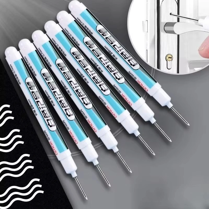 0.7/1.0/2.5MM White Permanent Marker Pens Markers Paint Pen For Wood Rock Plastic Glass Stone Meta Canvas Ceramic Art Supplies