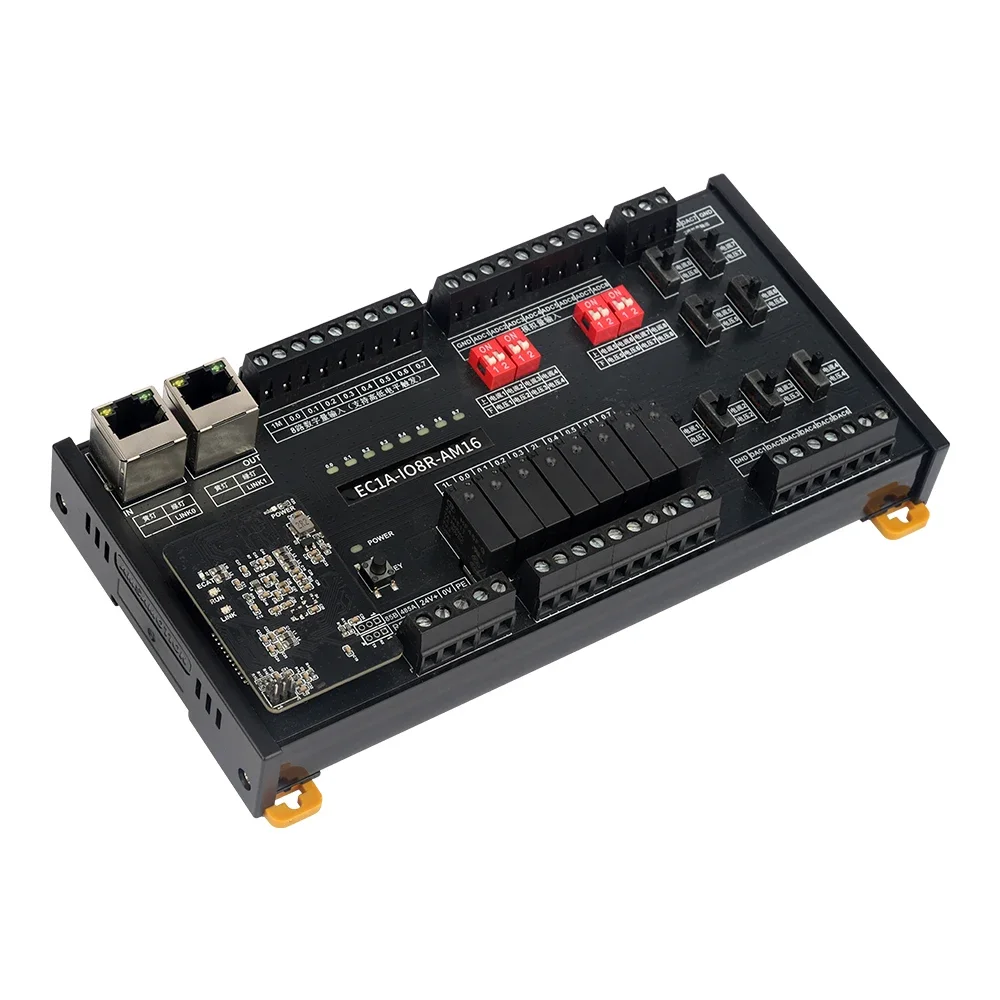 Simple Version EC1A-IO16R AM6 IO8R-AM16 Analog EtherCAT Distributed Remote Module MODBUS Switch Input Acquisition Network Port
