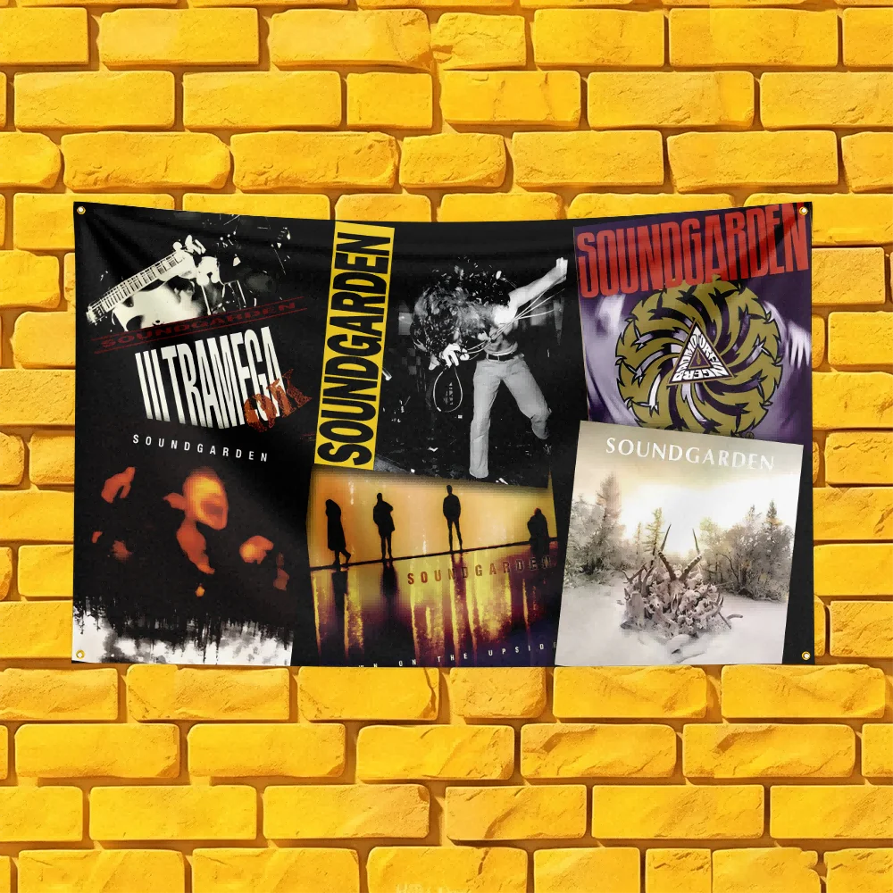 Soundgarden Tribute Music Flag 3x5 FT Polyester Decorative Banner For Home Bar Music Room Gift