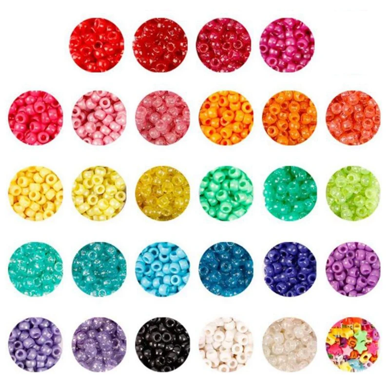 4600Pc Pony Beads Large 28 Grid Box Barrel Beads Early Education Puzzle Bead Material DIY Bracelet Accessories