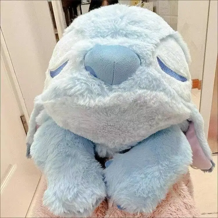 Large Disney\'s Lilo & Stitch Plush Stuffed Closed-eye Doll Sleep On Your Stomach Sofa Pillow Toys Birthday Christmas Gift