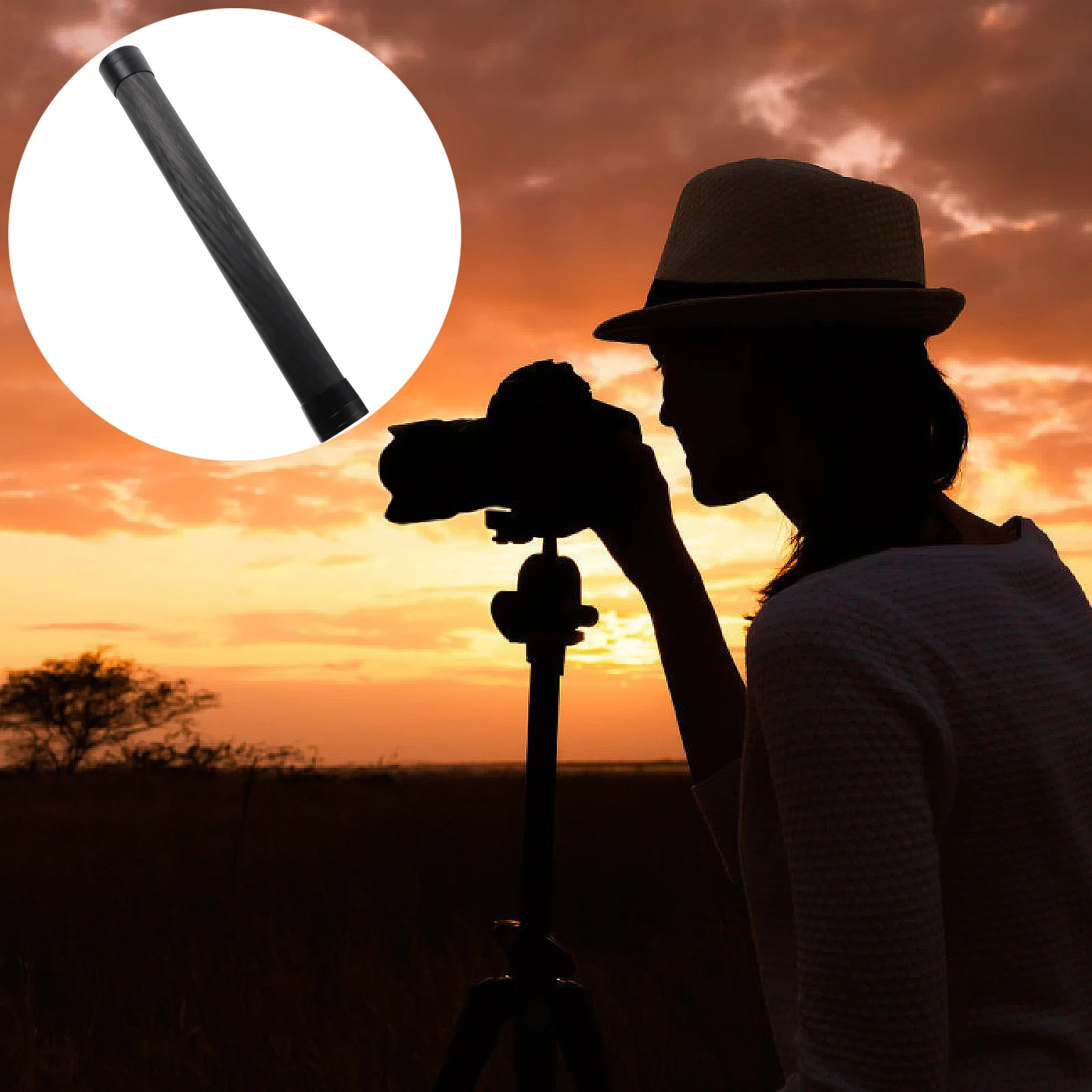 

Carbon Fiber Extension Rod For Camera Lightweight Handheld Stabilizer Accessory High Low Angle Shooting Outdoor Travel