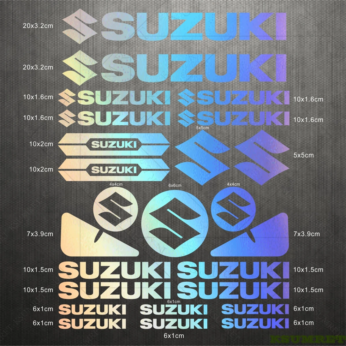 ملصقات سوزوكي شعار دراجة نارية الشارات