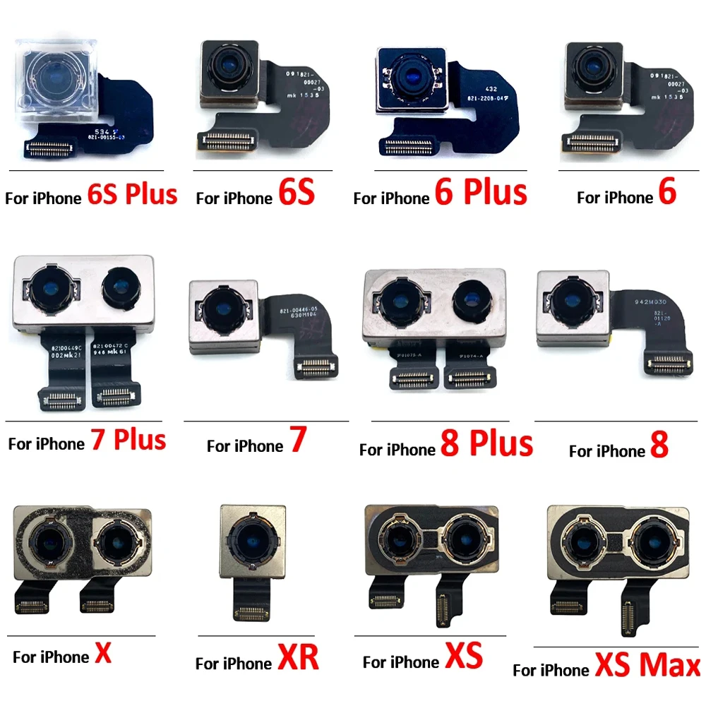 NEW Tested Camera For IPhone 6 6S 7 8 Plus X XR XS Max Rear Big Back Camera Flex Cable Main Camera Module Replacement Parts