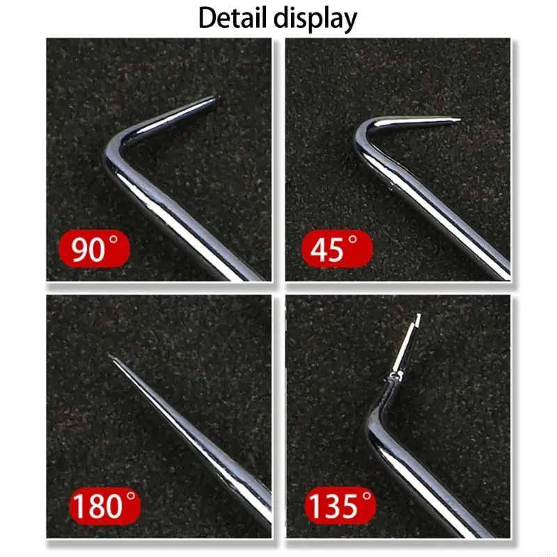 

Pack Of 4 Professional Pry Tool Set For Car Parts Multipurpose Angled Hook Oil Seal Removal Steel Construction