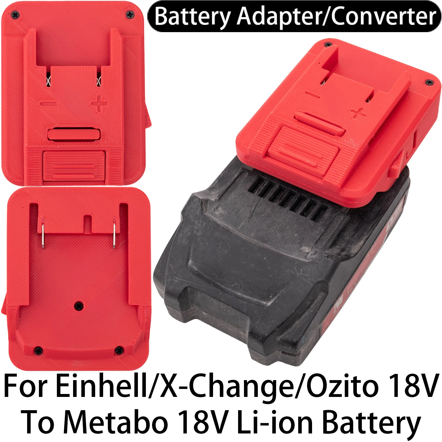 Battery Adapter For Einhell/OZITO 18V Li-ion Tool To Metabo 18V Li-ion Battery Adapter Converter Power Tool Accessory