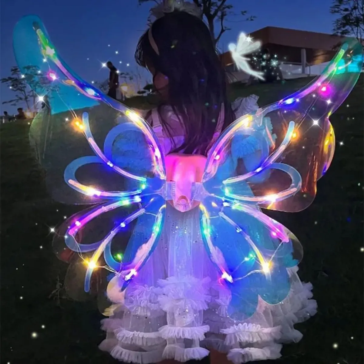 

Electric Butterfly Wings Moving Elf Wing with Light Fairy Wings for children Birthday Christmas Cosplay Dress Up Angel Girls Toy