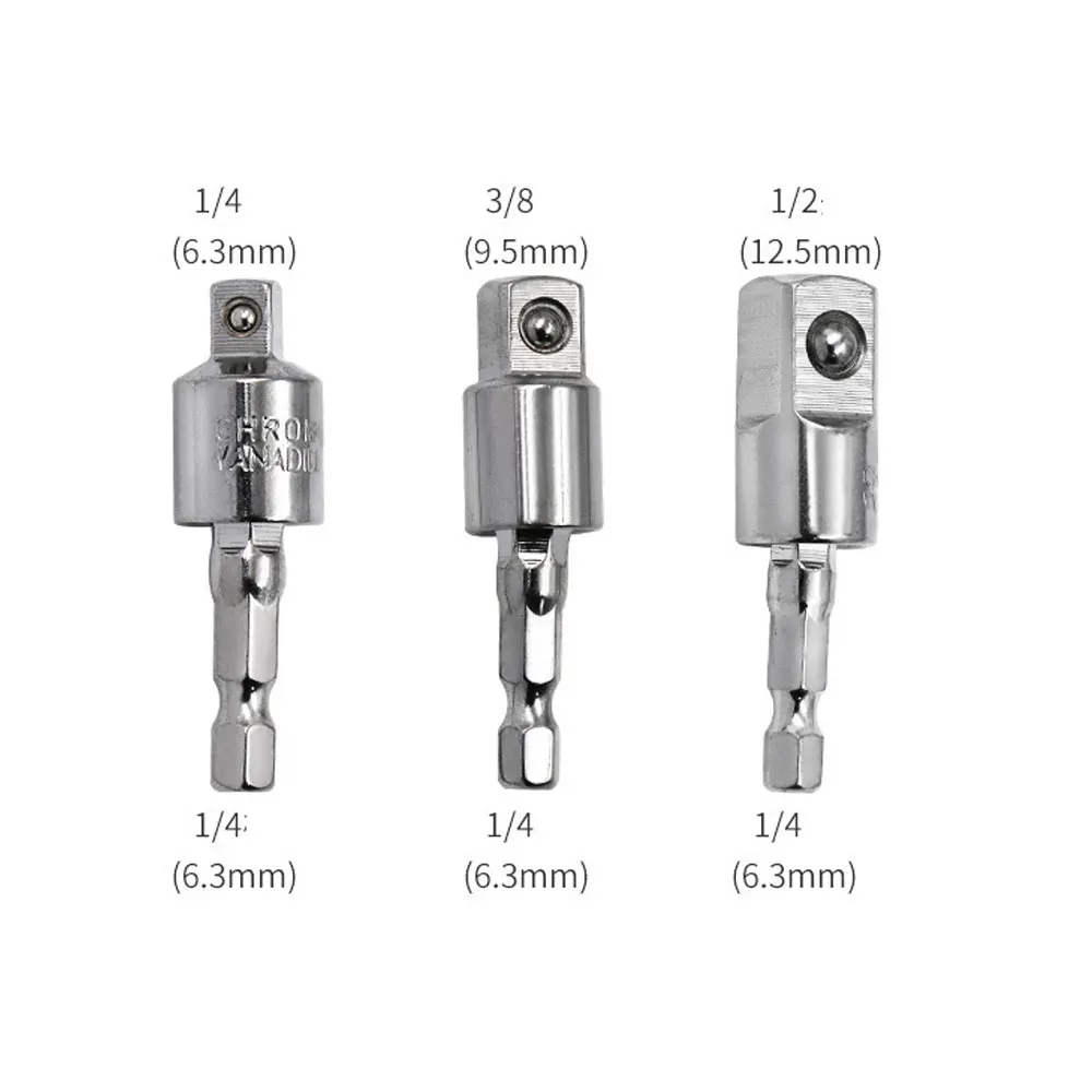 360°electric Drill Air Screwdriver Sleeve Universal Adapter Hexagonal Handle to Square Head Rotary Adapter Connect Rod Tool image 5