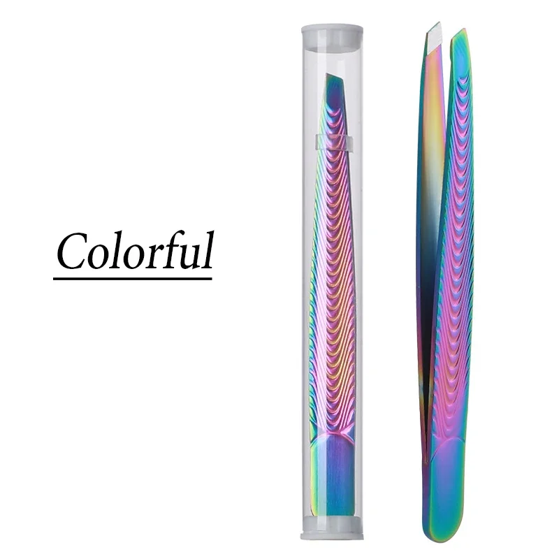 プロの眉毛ピンセット,ひげトリマー,まつげと眉毛の脱毛,メイクアップツール,男性または女性のバッグ,1個