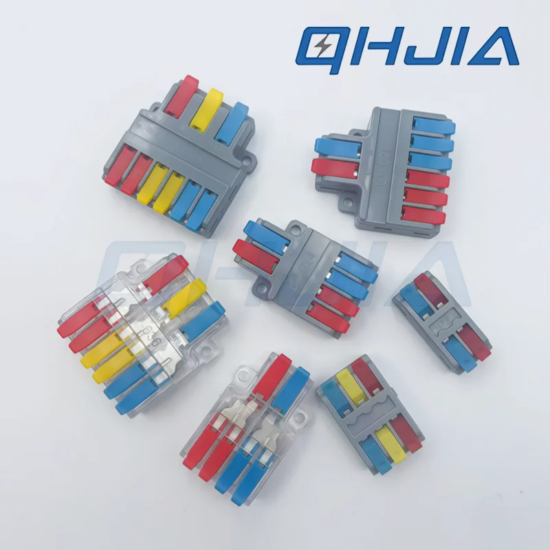 Push-in Quick Wire Connector 2/3 In 4/6 Out Splitter Electrical Wiring Terminal Block, Easy Install Universal Cable Splicer