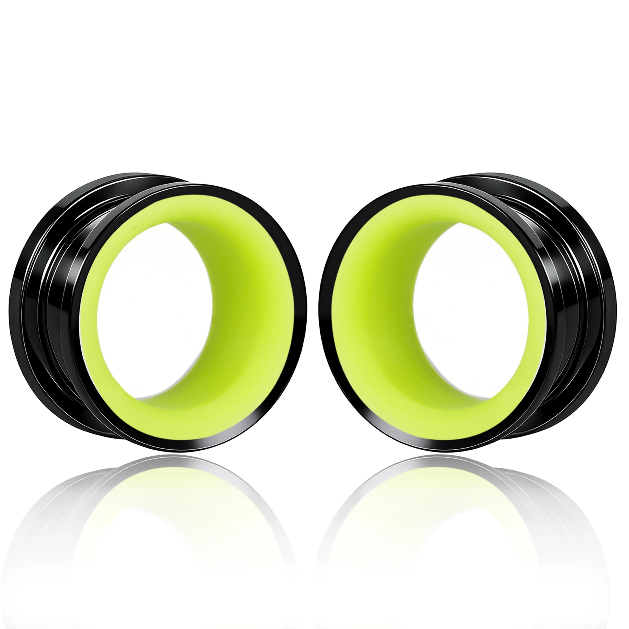 Stainless Steel Ear Tunnels, 2PCS Set