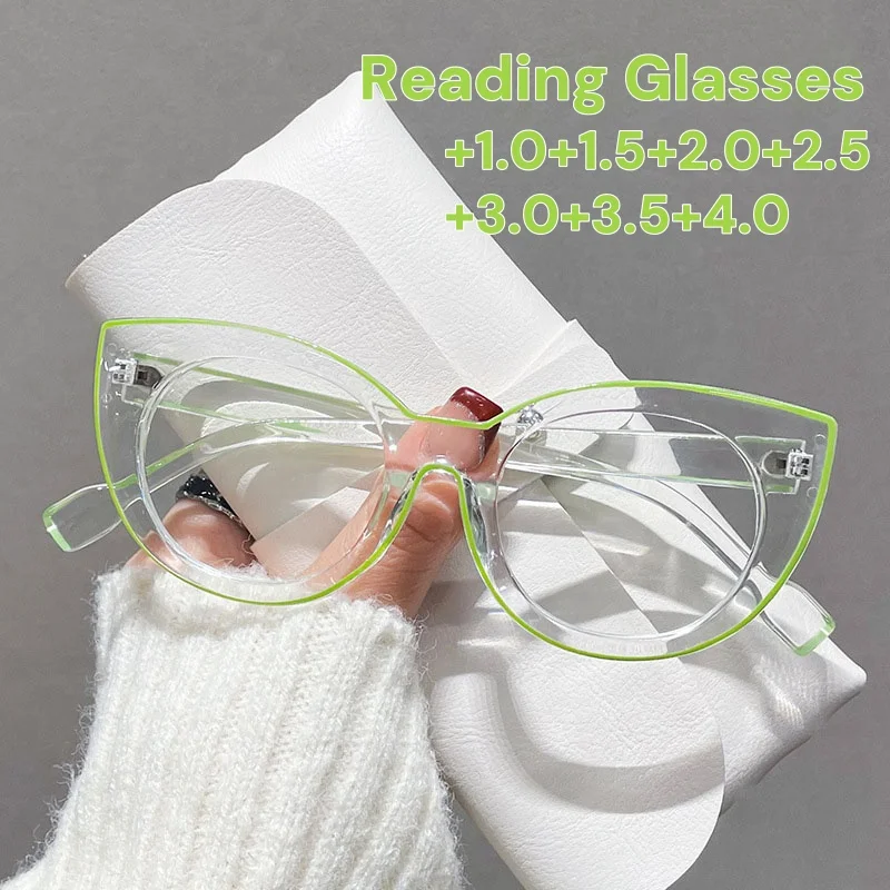 

Fashion Designer Anti Blue Light Women Reading Glasses Prescription Glasses Optical Eyewear Single Focus Presbyopic Glasses+3.5