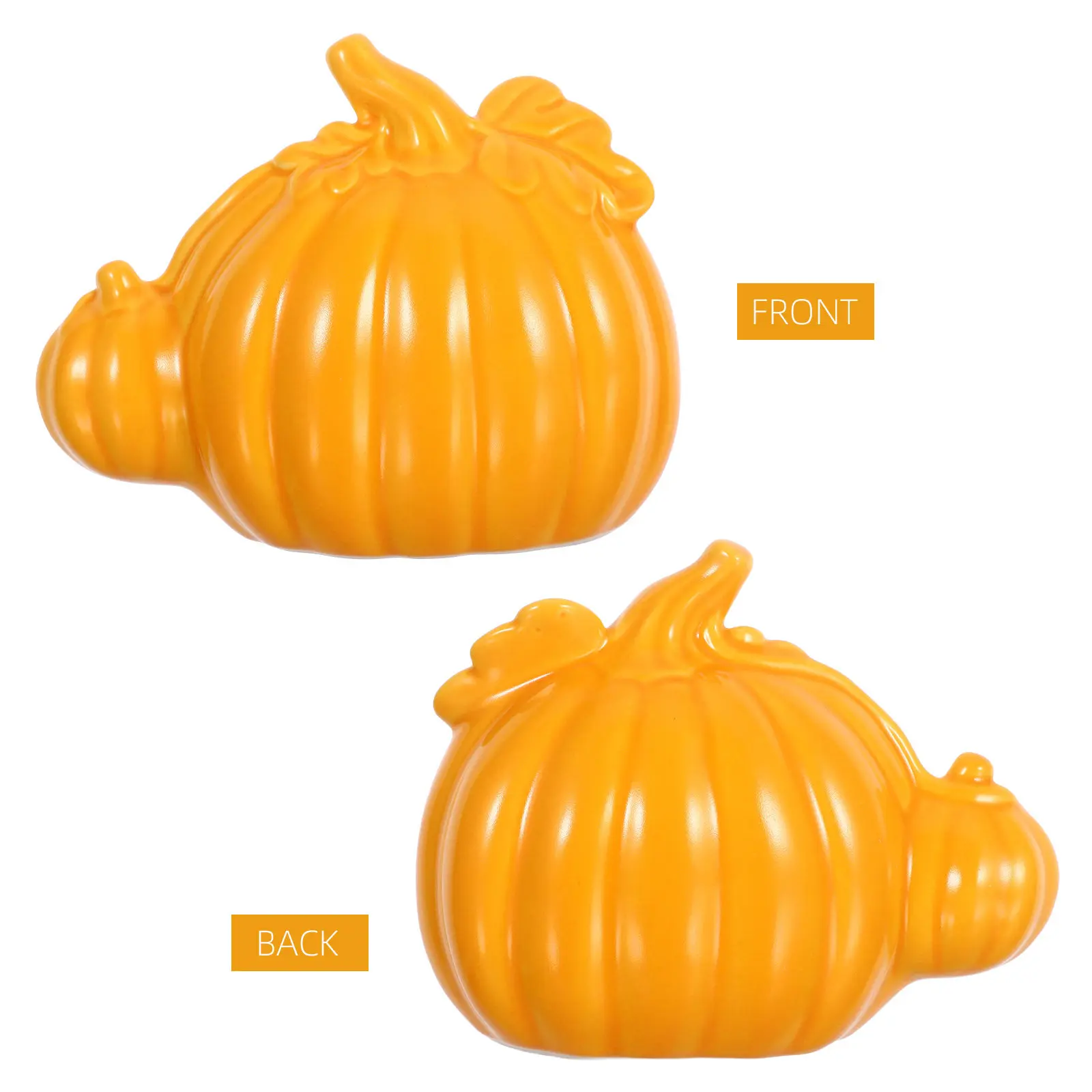 Ceramic Pumpkin Table Decor – Modern Minimalist Fall Harvest Centerpiece for Halloween & Autumn Home Decoration