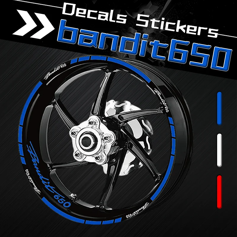 New Motorcycle Tire Rim Reflective Stickers For Bandit650 Bandit1250 BANDIT 650 1250 Wheel Inner Rim Stripe Tapes Decals bandit