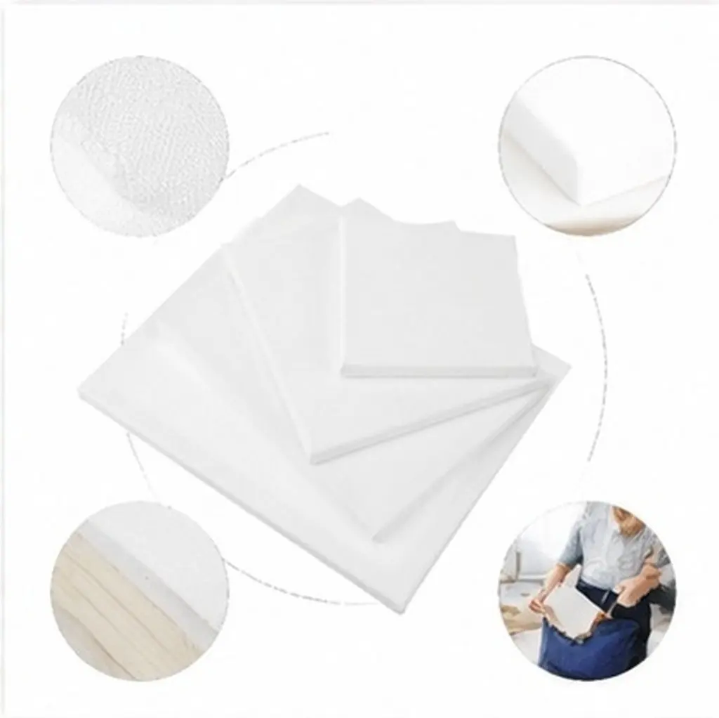 12 pcs Painting Canvas Cotton Art Oil DIY Halloween Christmas New Year Canvas Painting Board Mini Canvas Panels Portable
