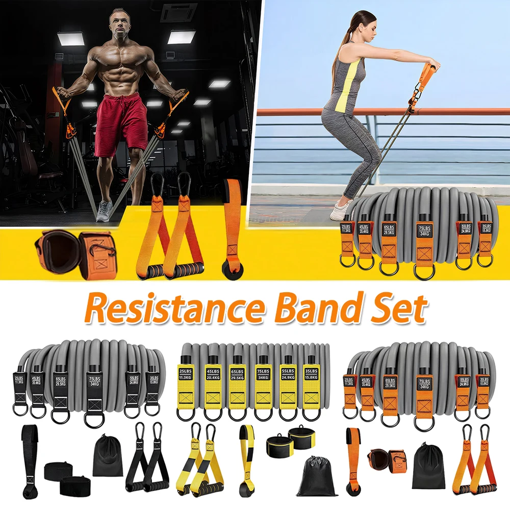 

Resistance Bands Exercise Bands Heavy Duty Workout Bands with Handles Weight Bands Multi-Function for Muscle Training