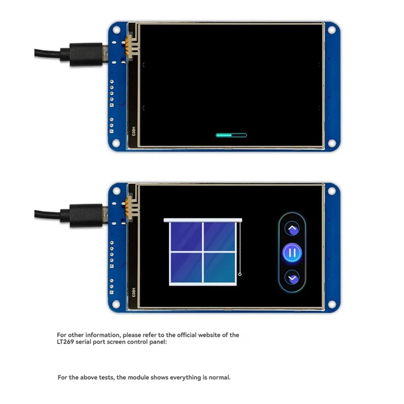 C9-3,5 Zoll TFT Smart Display Modul mit seriellem Port 320 x 480 HMI-Bildschirm für Fahrzeugsysteme