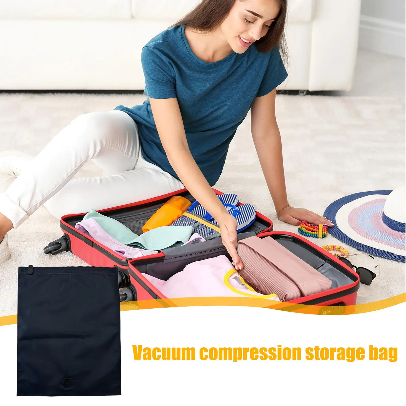 

Travel Compression Bags Compression Travel Bags For Luggage Large Capacity Roll-Up Space Saver Organizers Storage For Home