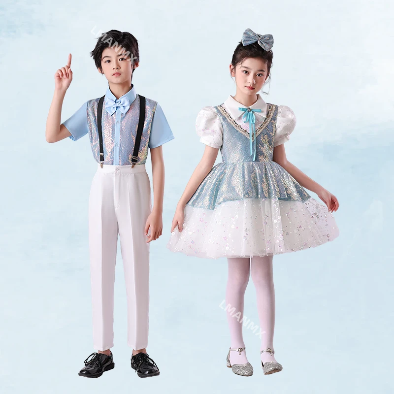 

New Children's Children's Choral Dress, Performance Dress, Recitation Competition Performance Dress