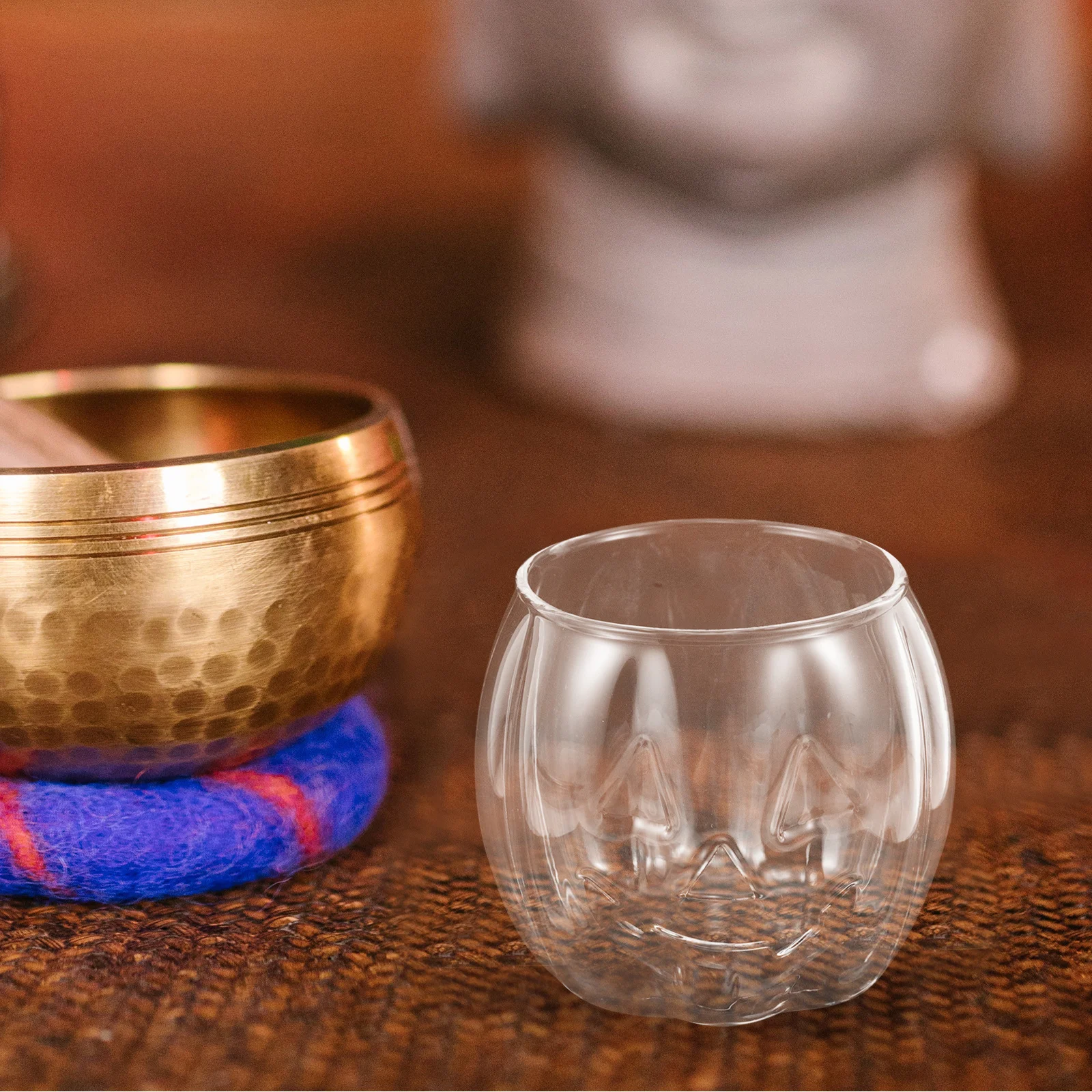 

Halloween Pumpkin Glass Mug Single-Layer High Borosilicate Coffee Cup Colorful Handle Decorative Fall Drinkware for Juice Tea