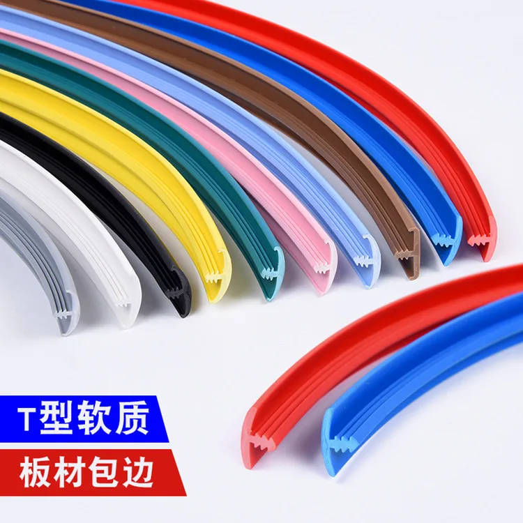 T Strip Edge Banding Wood Panel Edge Encloser Shield Grey Brown White Black Red Blue Pink Yellow Green